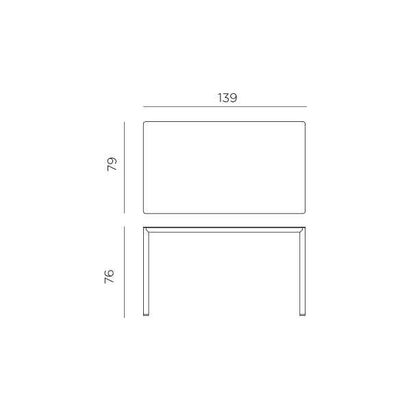 Stół ogrodowy PIAVE 140X80 TORTORA ciemny beż, Nardi